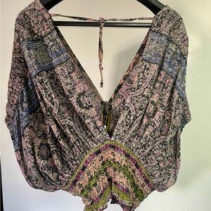 Free people Floral Bohemian Women's Top crop